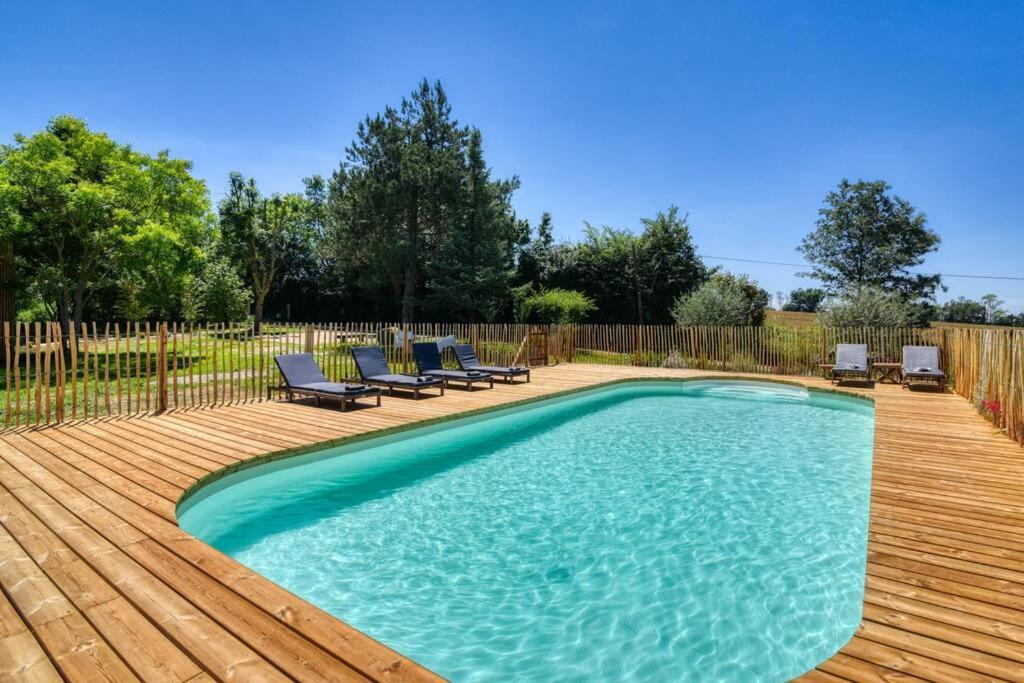 Villa Chalet De Charme Avec Piscine Aurade Exterior foto