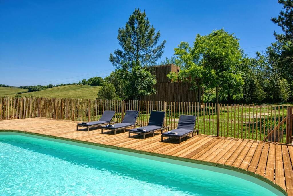 Villa Chalet De Charme Avec Piscine Aurade Exterior foto